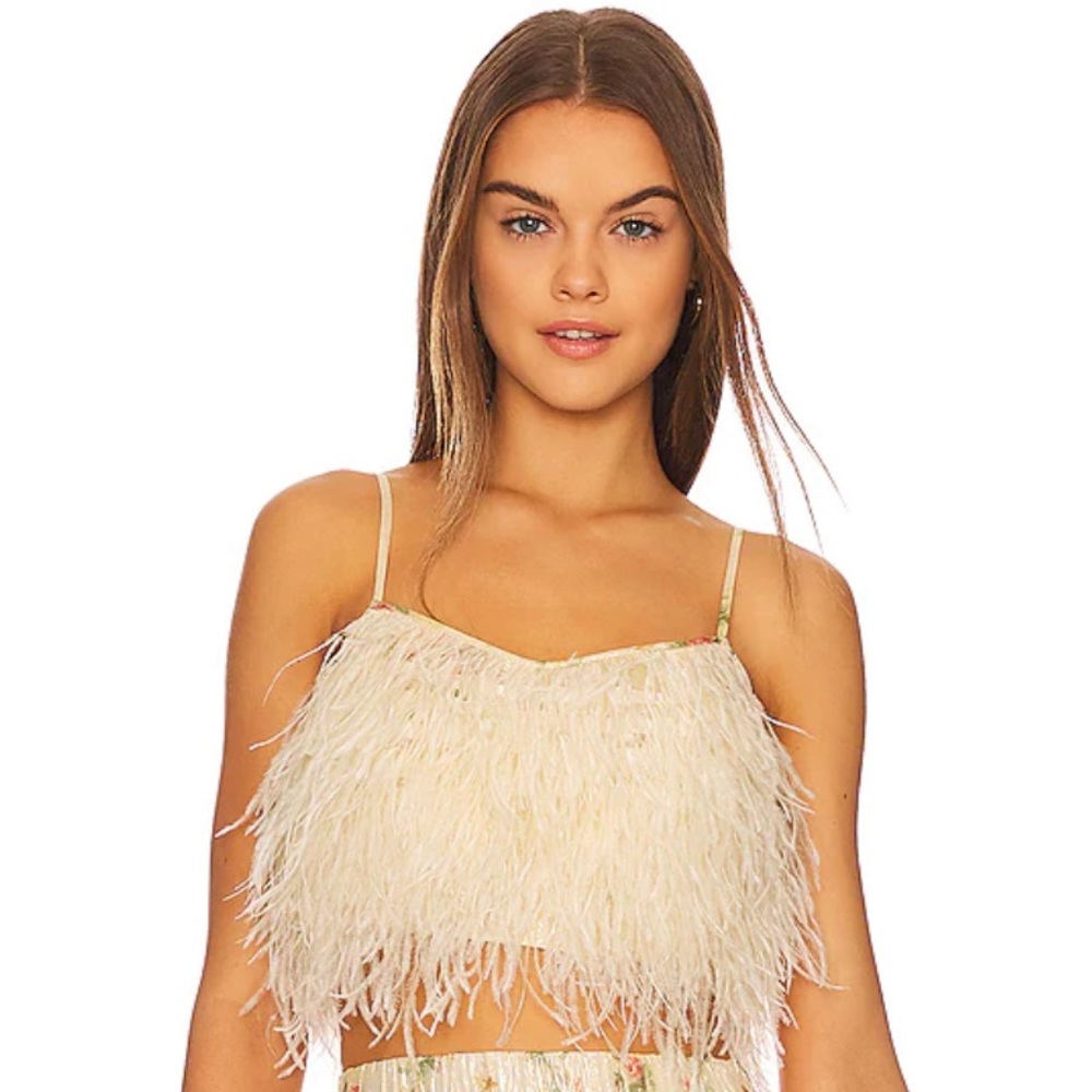 Feather crop top